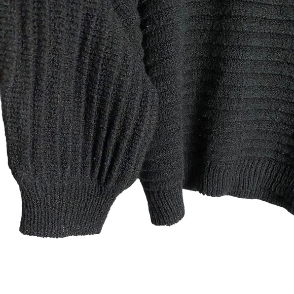 Dreamers Women's Black Oversized Crewneck Sweater - Picture 4 of 8